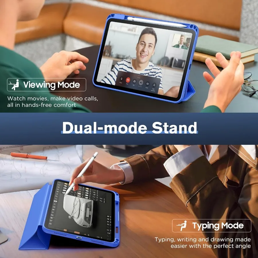 حافظة iPad الذكية ثلاثية الطي لجهاز iPad A16 11th Generation 2025 و10.9 بوصة iPad 10th Generation 2022 مع Penci #5