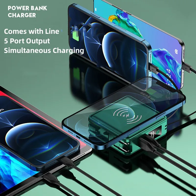 15000mAh Power Bank Wireless Charger Powerbank for iPhone 16 15 Xiaomi Huawei 22.5W External Battery Fast Charge Portable Charge