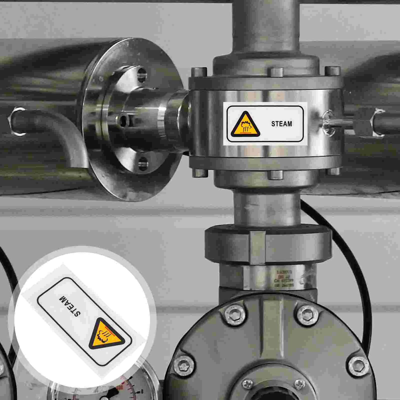 

High Temperature Steam Caution Sticker Safety Content Warning Signs Hot Stickers K0789 Hot PET Material