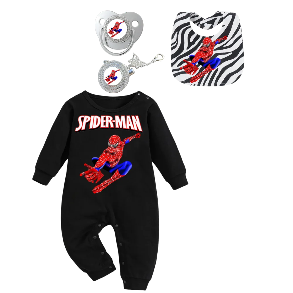 Nowe śliniaki dla niemowląt 4 sztuki chusteczki dla niemowląt smoczki dla niemowląt kombinezony do raczkowania z długim rękawem dla niemowląt ręczniki dla niemowląt odzież dla niemowląt