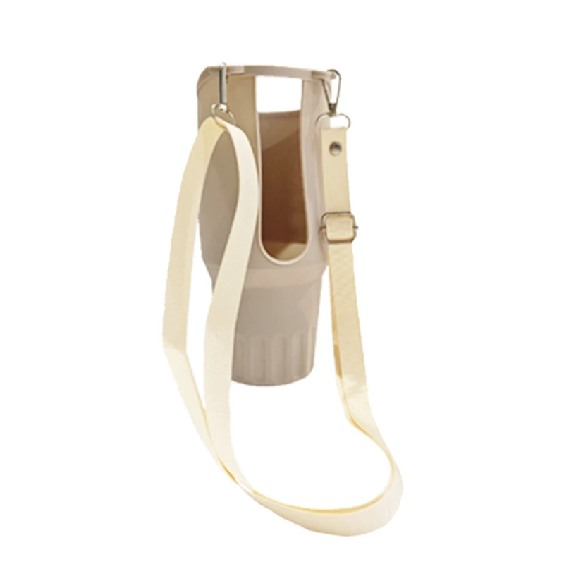 Smart-Silicone Water Bottle Carrier Bag With Phone Pocket For Stanley Cups 40Oz,With Adjustable Strap