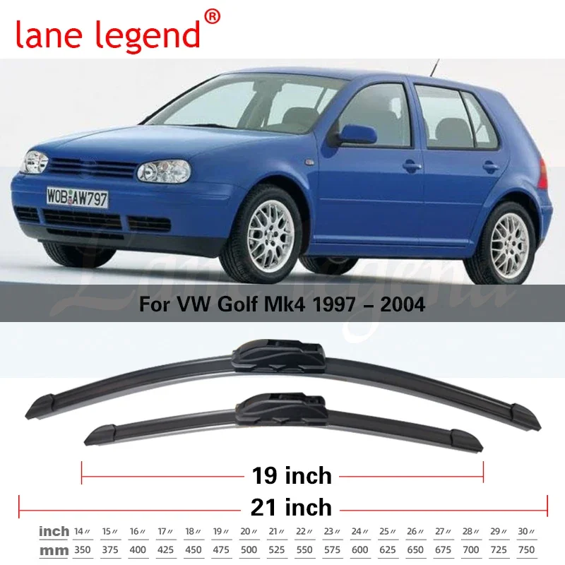 Car Wiper Front & Rear Wiper Blades For VW Golf Mk4 1997 - 2004 Windshield Windscreen Clean Window Car Rain Brushes 21\