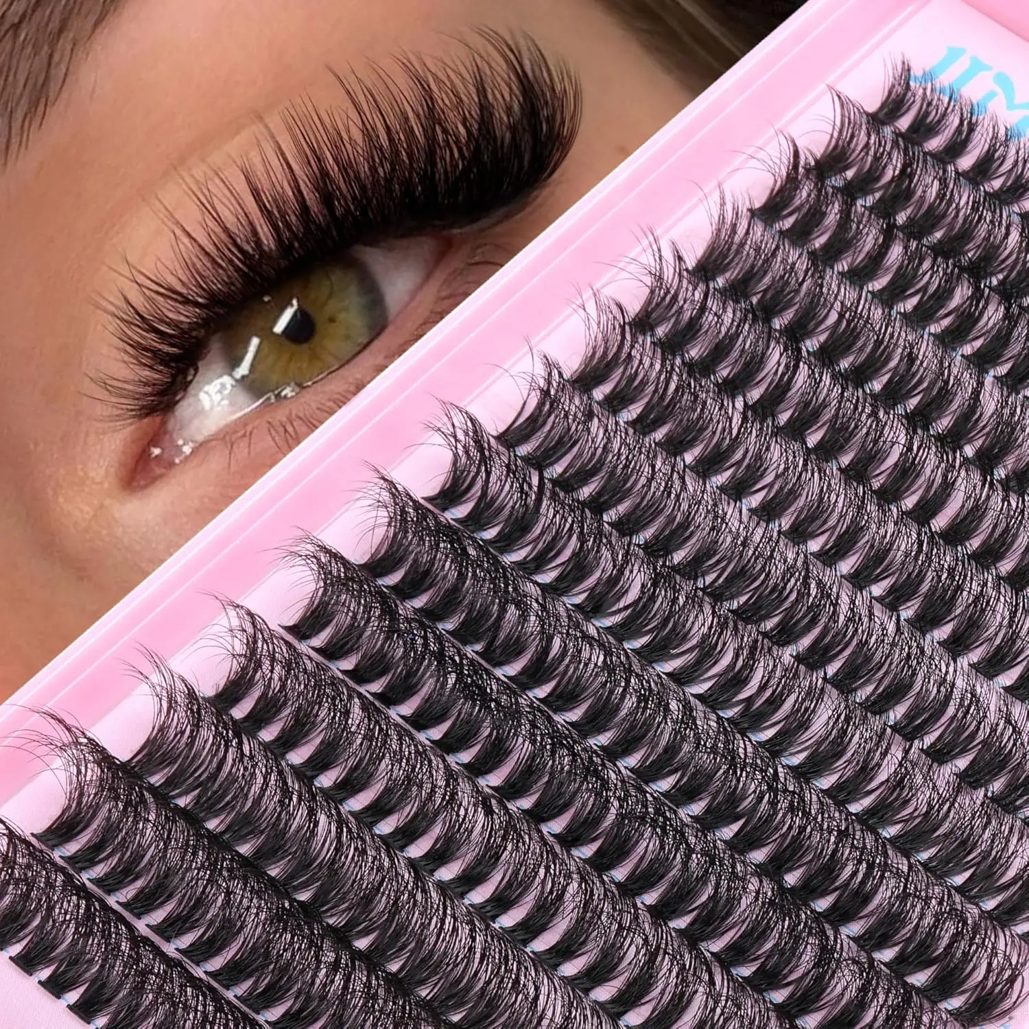 

Fluffy Lash Clusters 50D Volume Wispy 280Pcs 9-16mm Mink Eyelash Extensions DIY