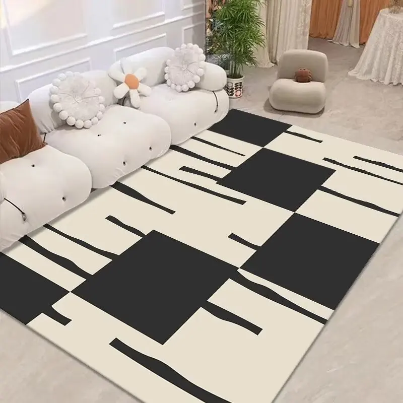 Modern Creative Carpets for Living Room Simple Decor Bedroom Carpet Light Luxury Sofa Foot Mat Lounge Corridor Rug Easy To Clean