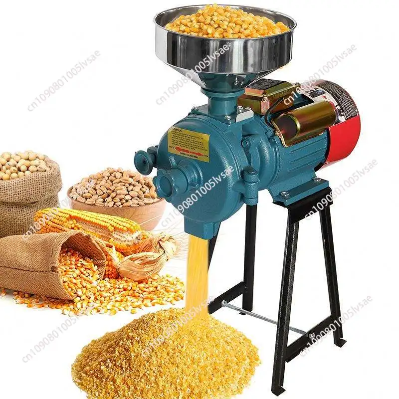 3000W Electric Corn Grinder, 110V Wet & Dry Flour Mill for Rice, Corn, Wheat, Coffee, and Grain, Powerful Cereals & Feed Milling