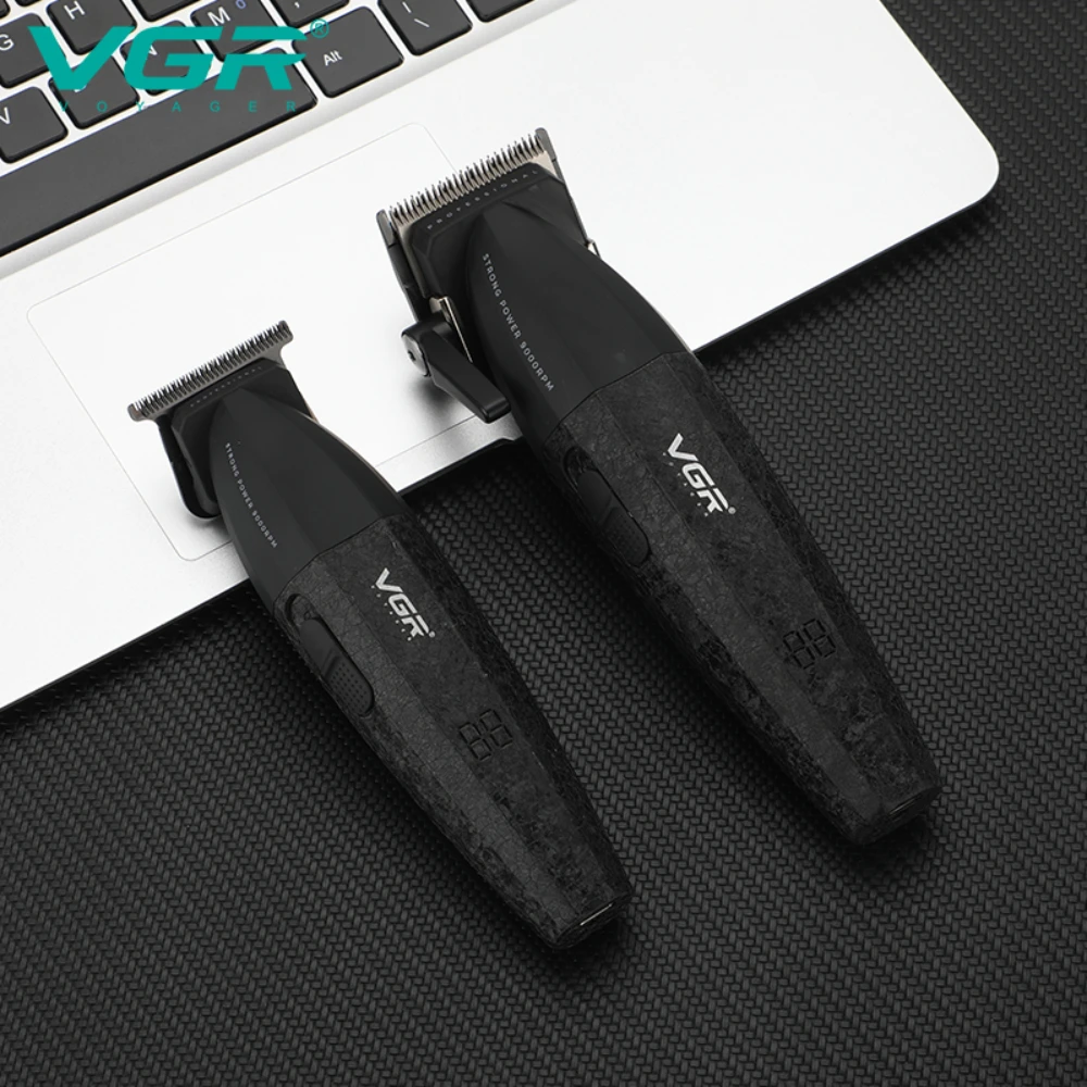 VGR Hair Trimmer Professional Clipper Cordless Barber 9000 RPM Rechargeable Hair Cutting Machine Metal Trimmer for Men V-640