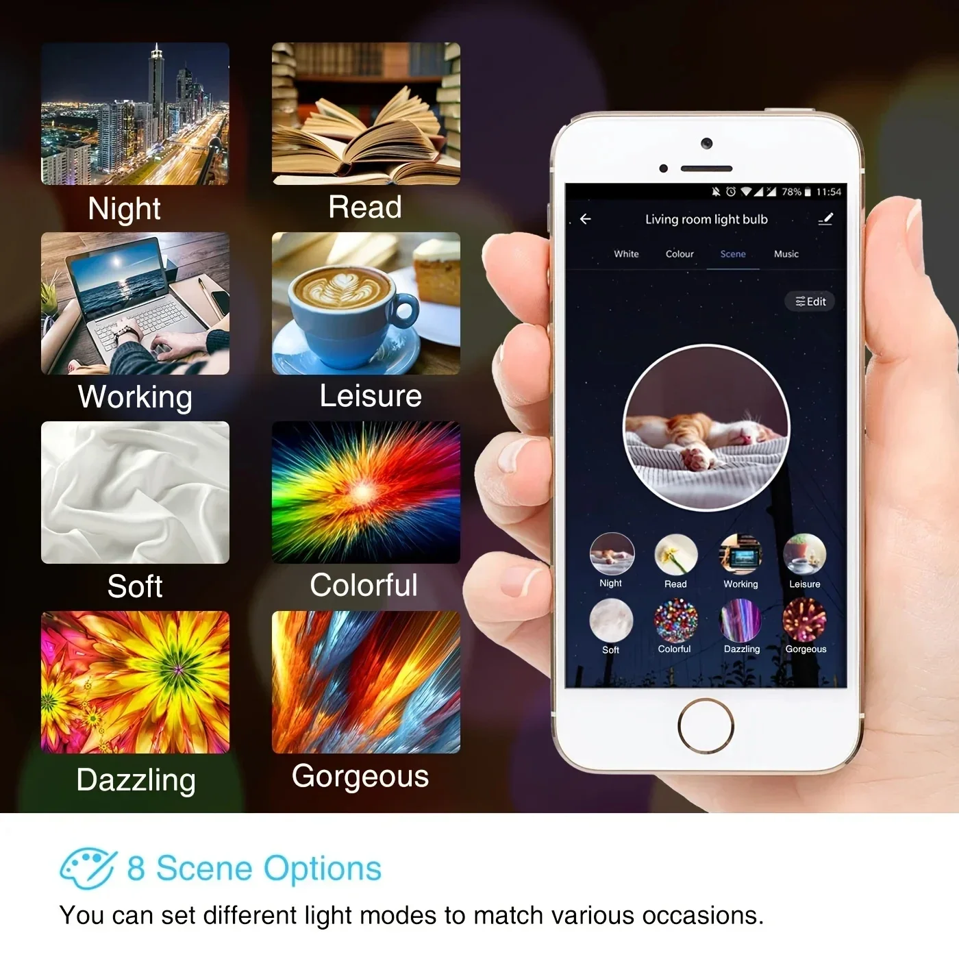 Tuya بلوتوث Led لمبة شمعة مصباح ذكي E14 5 واط RGB ضوء APP مجموعة التحكم عكس الضوء مجموعة التحكم الصوتي لديكور غرفة المنزل