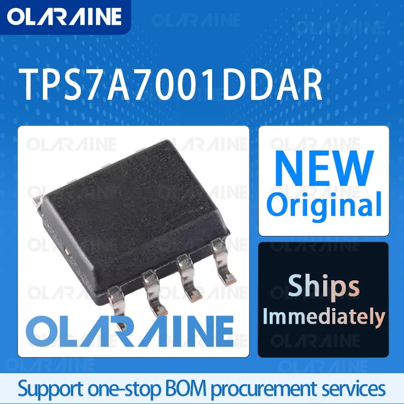 

5/10/100Pcs TPS7A7001DDAR SOIC-8 original ic chip Low dropout voltage regulators RoHS Current: 2 A 1 Output Voltage 6.5 V