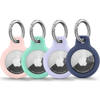 TPU Cover for Apple Air Tag Holder with Keychain Protective Shell Tracker Accessories…