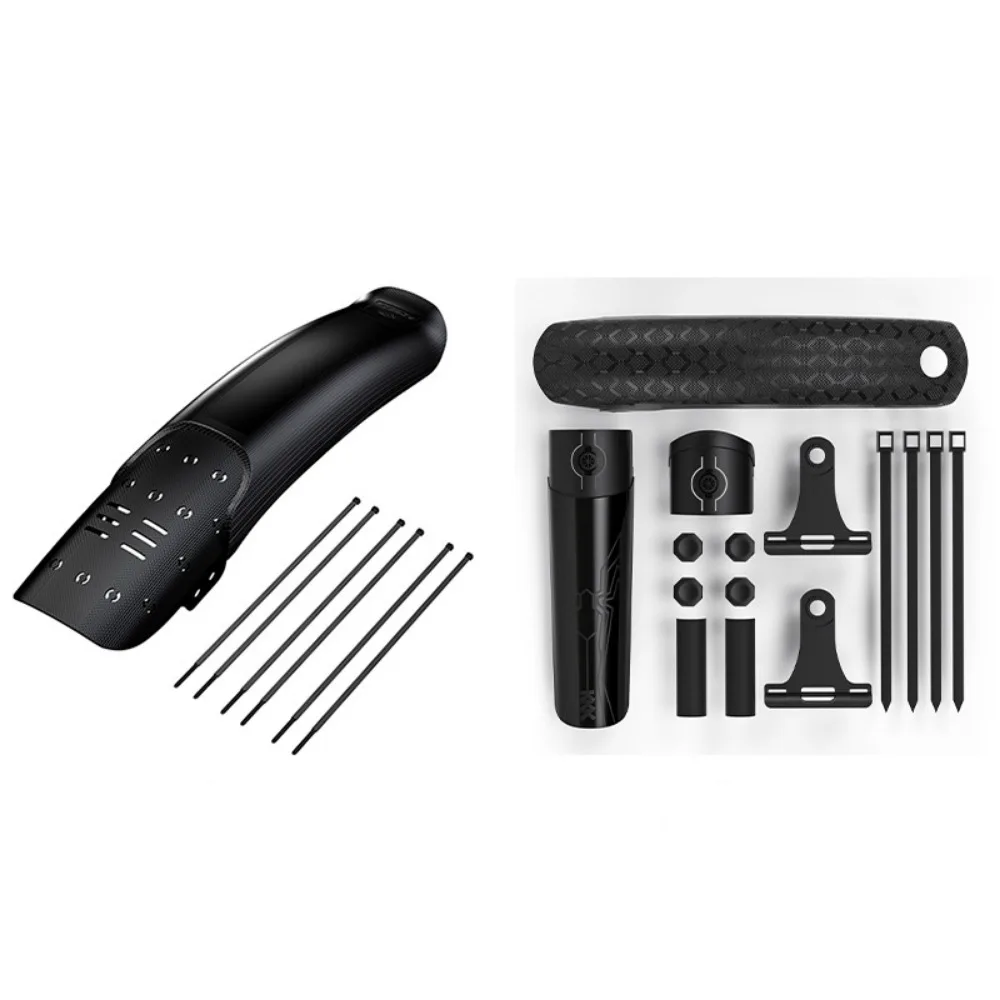 

Front/Rear Wheel Bike Front Rear Mudguard Lightweight PVC Bike Hard Shell Mudguard Black Plastic MTB Bicyele Fender