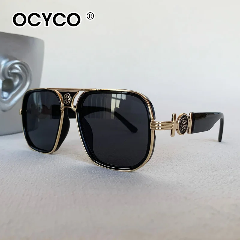 Mode Vintage Quadrat Sonnenbrille Männer Frauen Luxus Marke Sonnenbrille UV400 Stilvolle Schutz Brillen Oculos De Sol – Detail 5