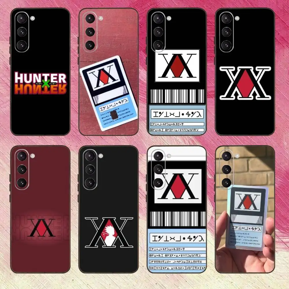 حافظة هاتف ترخيص Hxh Hunter X Hunter لهاتف سامسونج جالاكسي A73، A72، A71، A70، A53، A52، A51، غطاء أسود ناعم آخر