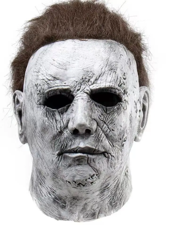 Halloween Michael Myers Costume for Adult with Blood Mask Horror Michael Myers Jumpsuit Scary Cosplay Props Carnival Suit Men