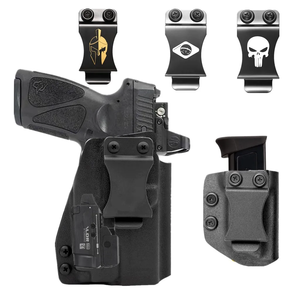 Kydex Sarung Pistol Internal untuk Taurus G3 Toro dengan Senter GM23 800 Olight Baldr Mini 600 Lumen Senter Laser Optik Titik Merah