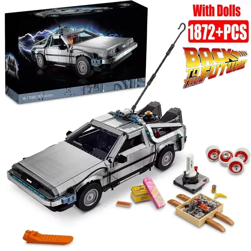 Technical 10300 Back to the Future Time Machine 1872Pcs DeLorean DMC-12 Building Blocks Model Sets Car Bricks Toy Children Gifts