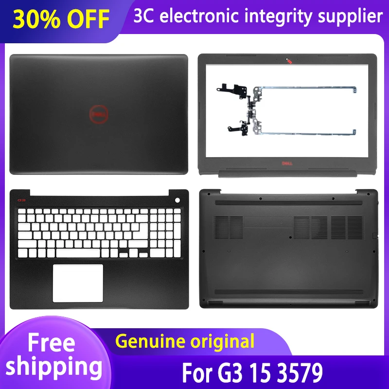 

New Original For Dell G3 15 3579 Series Laptop LCD Back Cover/Front Bezel/Palmrest/Bottom Base/Hinges Black Case Red Logo