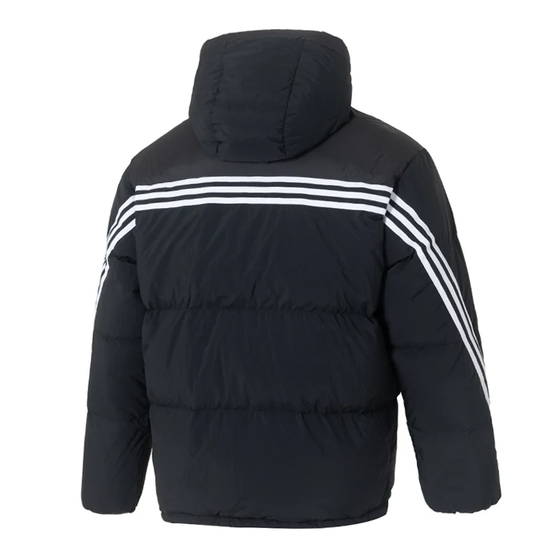 Adidas (Adidas) Trefoil jaqueta masculina quente com capuz jaqueta à prova de vento casual esportiva Kc0173