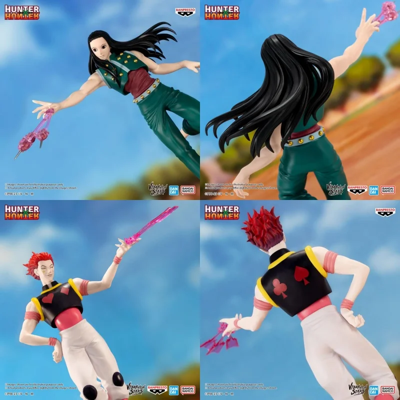 BANDAI Anime HUNTER×HUNTER การสั่นสะเทือนดาว Illumi Hisoka ตัวเลขการกระทํา Pvc รูปปั้นตุ๊กตาสะสมเครื่องประดับของเล่นเด็กของขวัญ