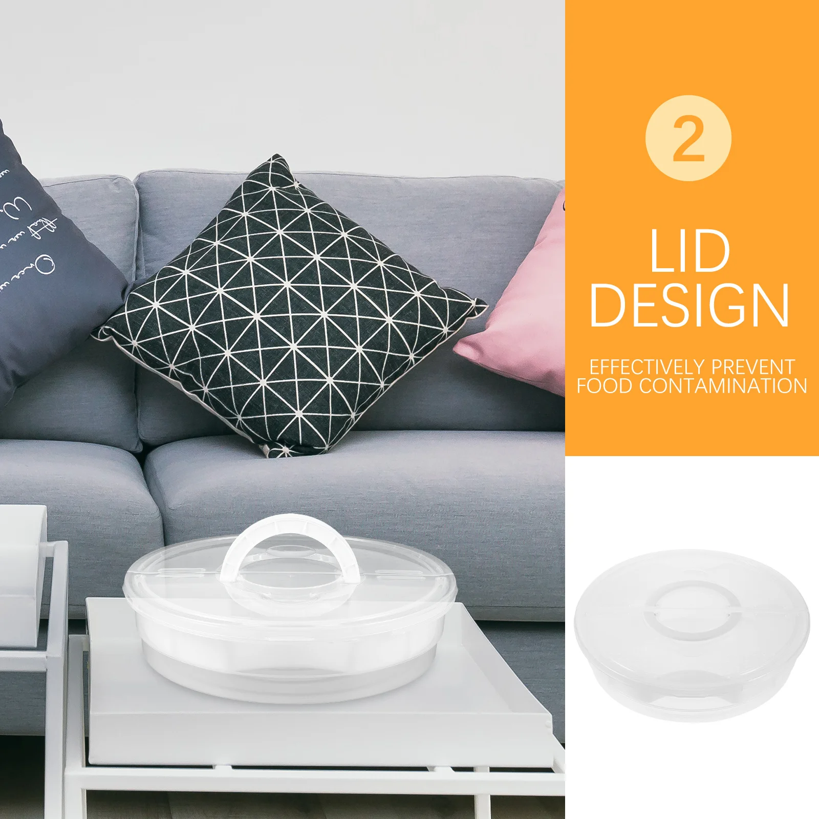 

Reusable Pizza Slice Box Portable Pie Carrier Clear Dessert Container Handle Design Fresh Keeping Pizza Slice Carrier