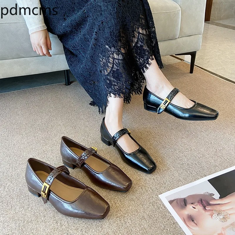 High Quality Women's Shoes 2026 Autumn French Comfortable High Heels Mary Jane Shoes for Women Fashion Shoes New Sapato Feminino