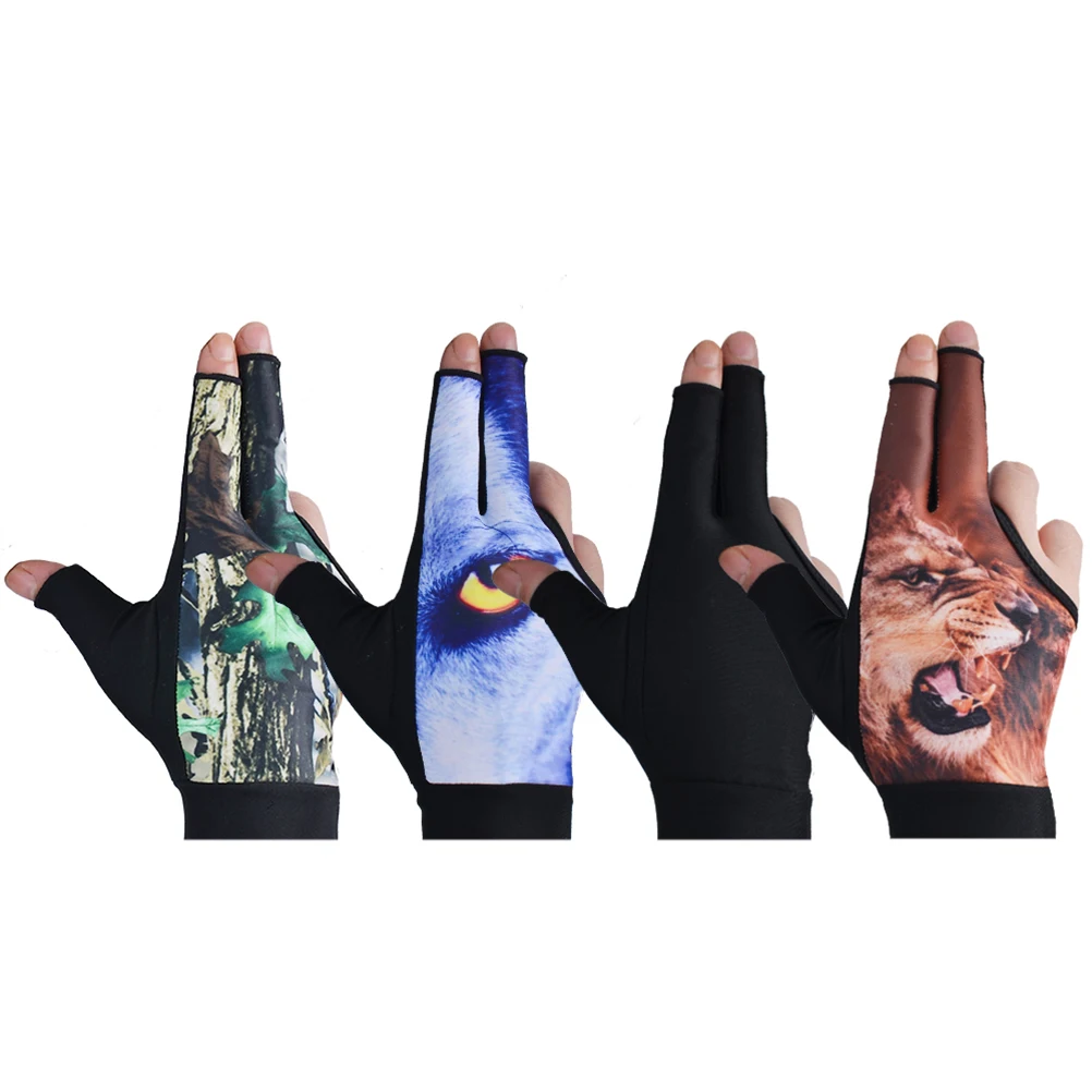 

3 Fingers Billiards Size L Lightweight Anti-Slip Breathable Snooker Cue Glove For Men Women Right Left Hand 3 Finger Billiards