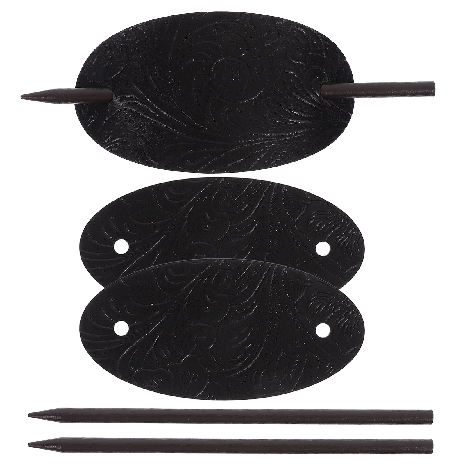 

3pcs Hair Pin Wood Clip Stylish Ponytail Holder Lightweight Durable Daily Wear Accessories Hair Stick Clip