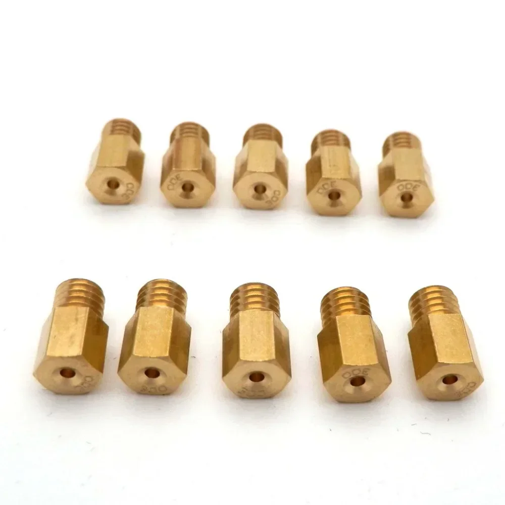 20pcs/set Hex Type Main Jets 5.2x0.9 Thread 6mm Head for MIKUNI Carburetor VM/TM/TMX RX100 AX100 TM24 27 28 Injector Nozzle