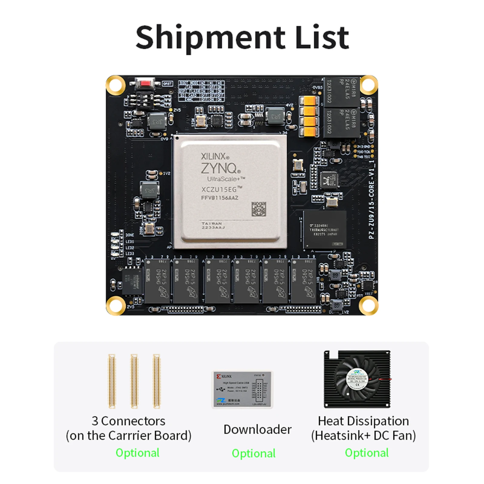 Puzhi PZ-ZU9EG-SOM PZ-ZU15EG-SOM MPSOC Core Boards Zynq UltraScale+ MPSOC XCZU9EG XCZU15EG ZCU102