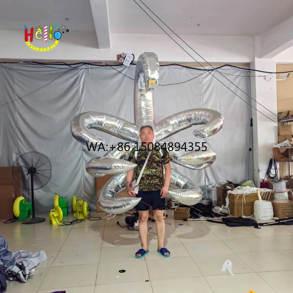 Customized Inflatable Walking Costume Silver Inflatable Modelling Parade Costume