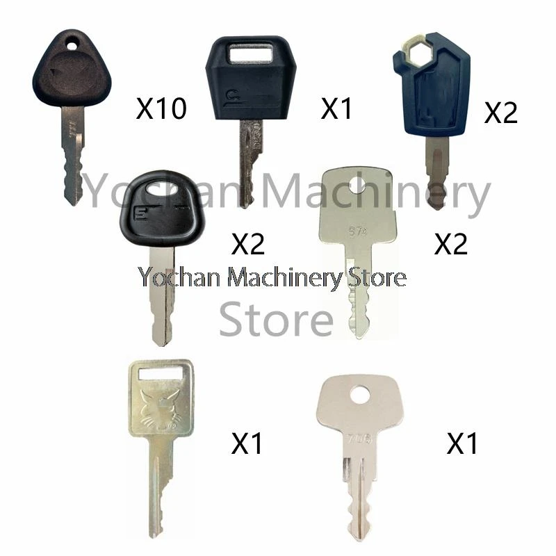 

Ignition Swith Keys For Volvo Caterpillar Case Sany Sakai Bobcat Liebherr Excavator Dozer Loader Free Shipping