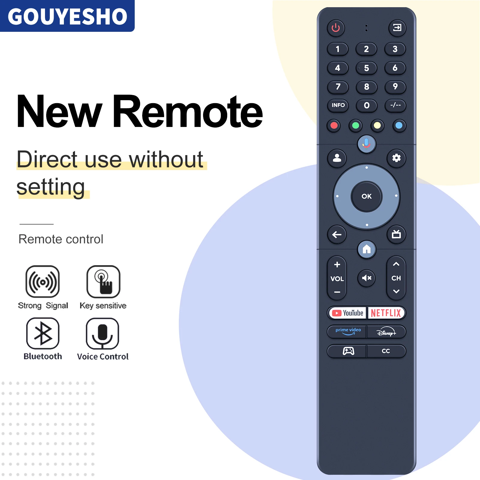 

New Remote Control For Philips CX626 Google Gaming TV 7600 Series with Voice