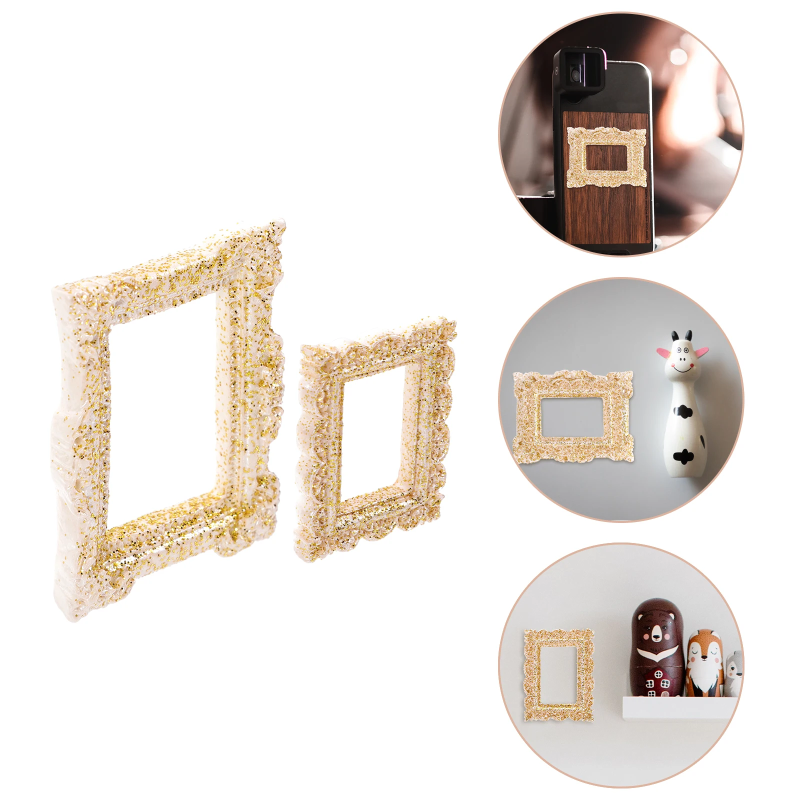 

10 Pcs Pictures Photo Frame Accessories Mini Frames Bulk Decorations Vintage Ornaments