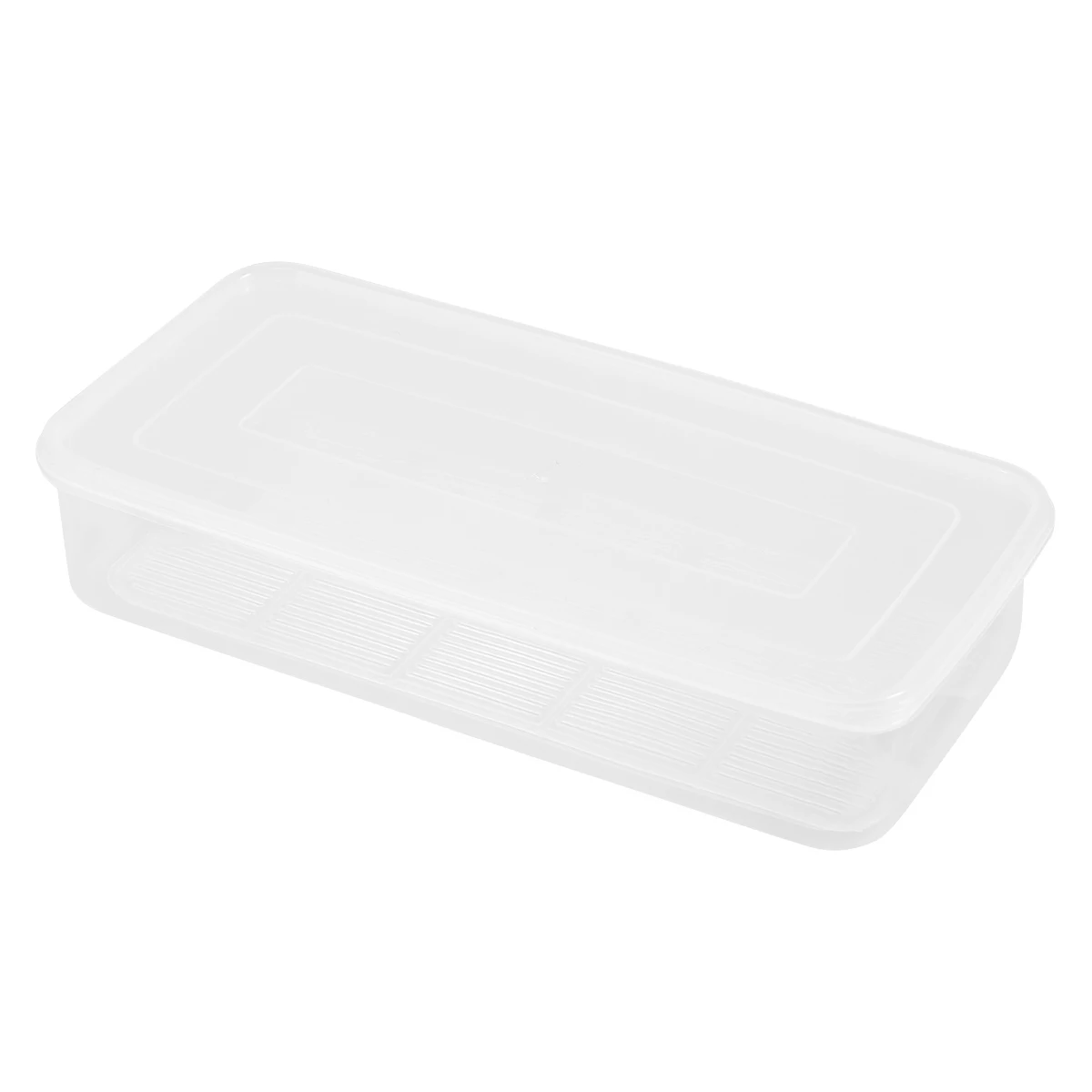 

Transparent Crisper Simple Fruit Vegetables Storage Crisper for Home Store Restaurant (Small Size With Drainer Piece)