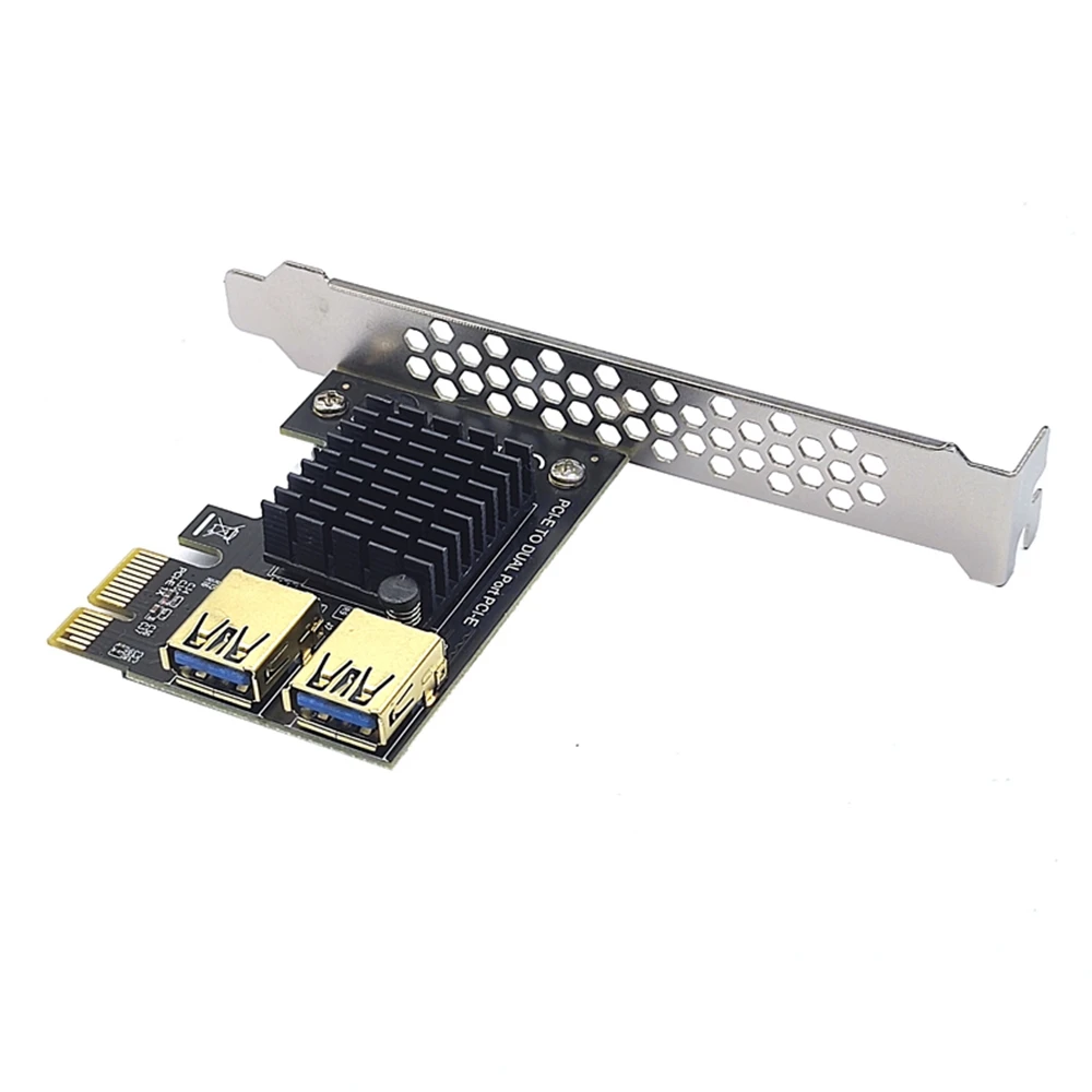 EF-PCI-E بطاقة الناهض PCIE 1 إلى 2 USB 3.0 مضاعف محور الناهض لبطاقة الفيديو الناهض PCI Express X1 لتعدين تعدين البيتكوين