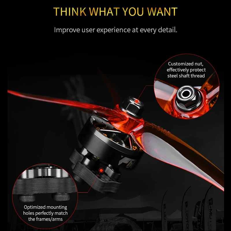 T-Motor F60 pro IV Brushless FPV Motor 2207.5 for RC Drone - 1750KV 1950KV 2550KV Options 4-6S Compatible with Nazgul5 X220S