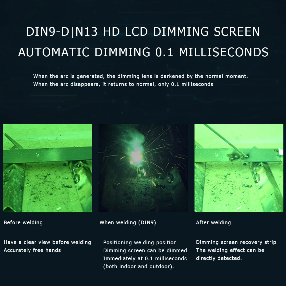 태양 전지 패널 용접 헬멧 눈 보호대 자동 밝기 조절 납땜 캡 필터 렌즈, LCD 디밍 스크린, 용접기 용품