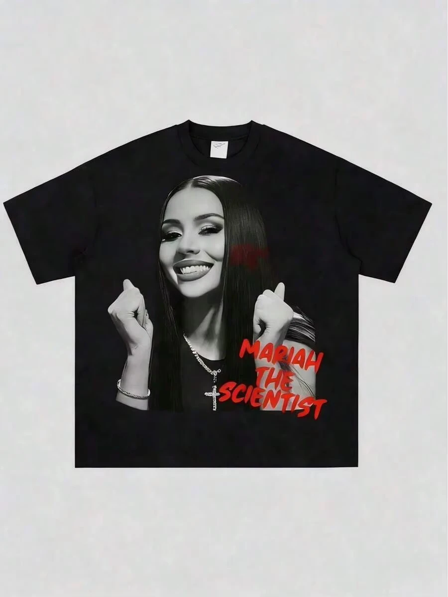 Vintage Hip Hop Graphic T‑Shirt Men Women Retro Portrait Print Short Sleeve Oversized Loose Cotton Streetwear Casual Couple Tops