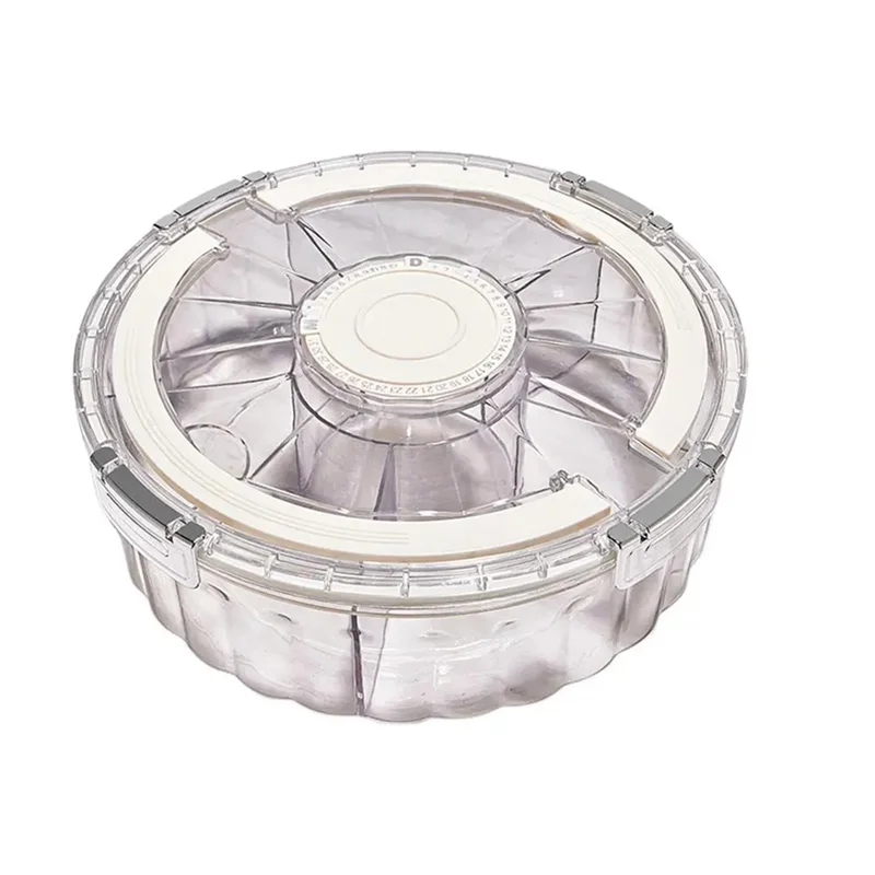 

B50C Multifunction Food Storage Tray With Lid Food Containers Tray To Keep For Nuts And Candy Dried Fruit Snack Plate Serving