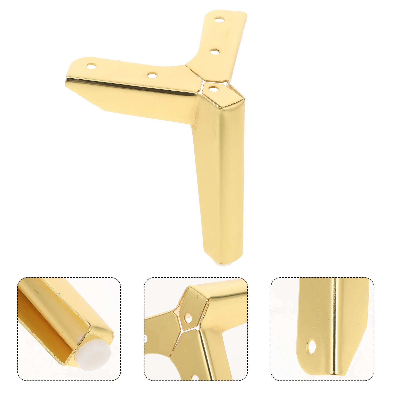 

4Pcs Metal Furniture Legs Modern Triangle Feet for Sofa Cabinet Cupboard Couch Chair Durable Easy Install Antislip