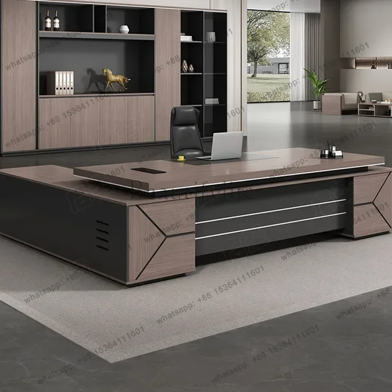 FG Designer Executive Office Desks Luxury Asthetic L Shaped Adjustable Office Desks Organizers Escritorio Oficina Trendy Furnitu