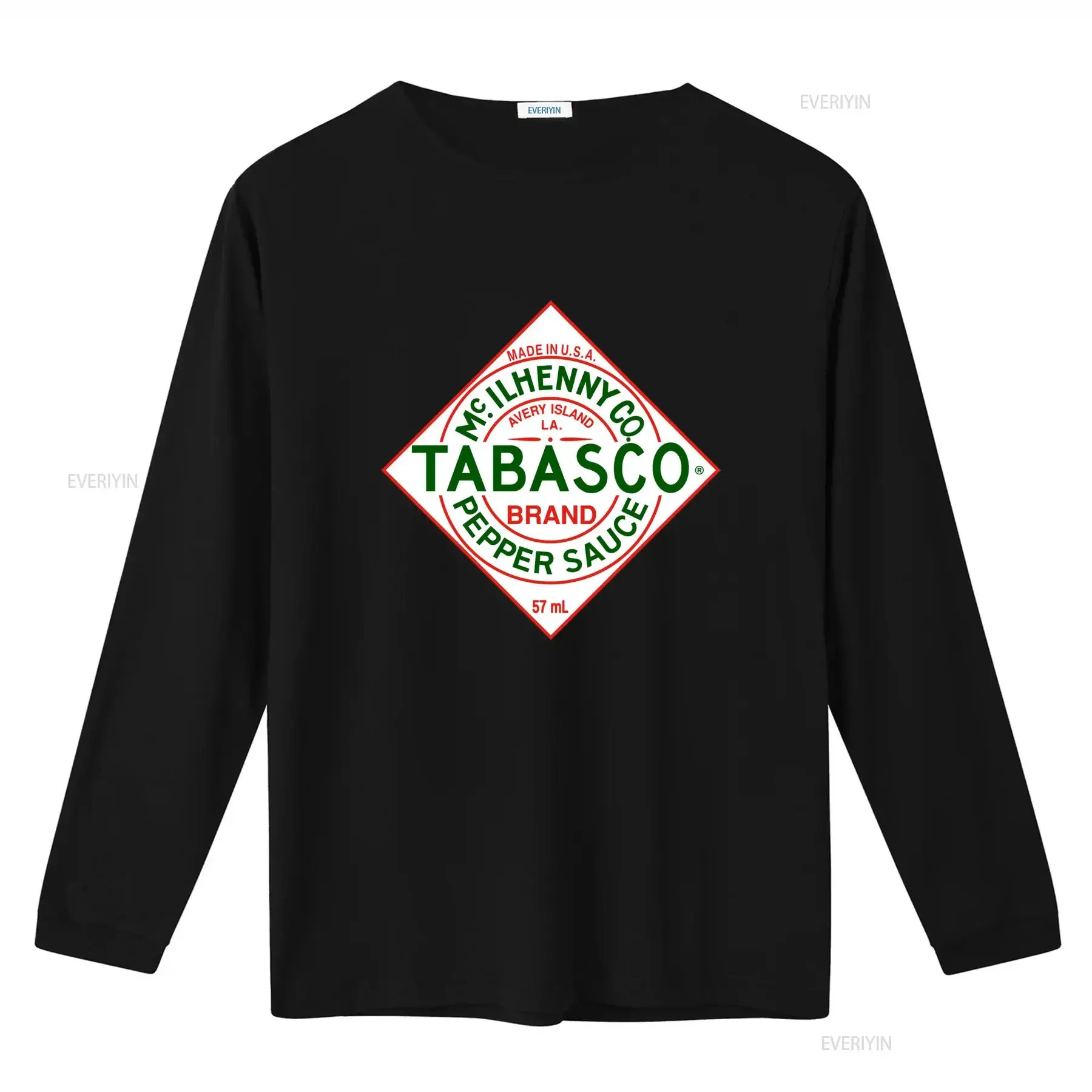 TABASCO Brand Pepper Sauce Made in USA T SHIRT Sizes S M L XL XXL Colors Black Red White vintage Washed homme graphic Casual