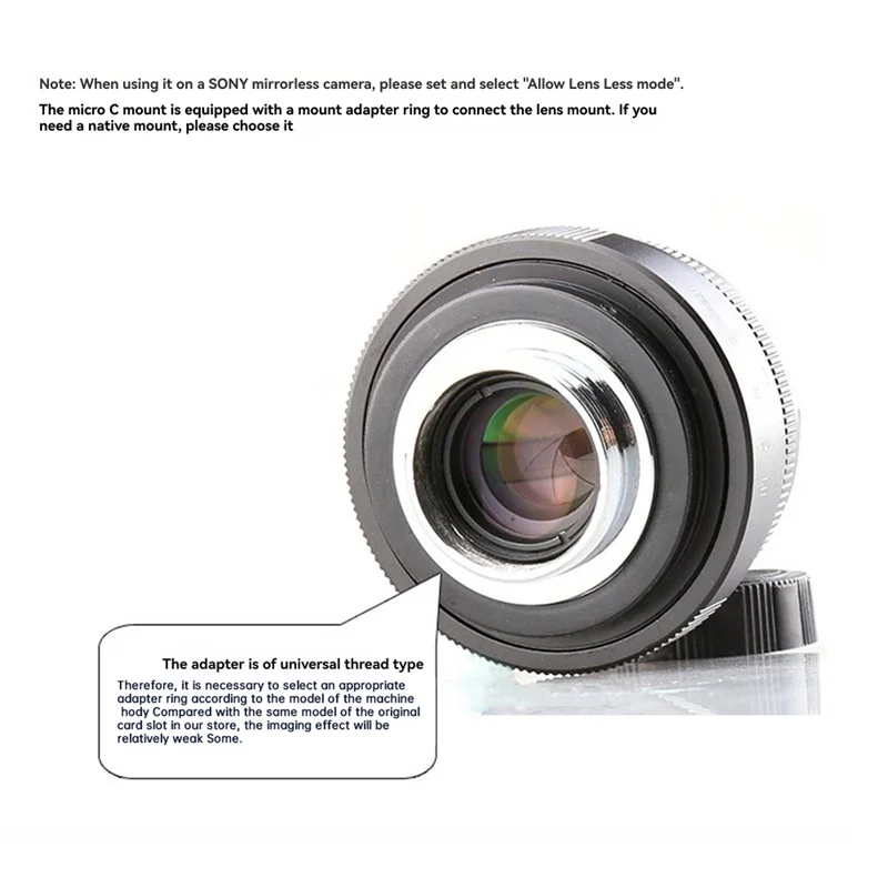 Lente de câmera f1.6 com foco manual confiável, lente de retrato fixa de grande abertura para câmeras de montagem c, acessório preto