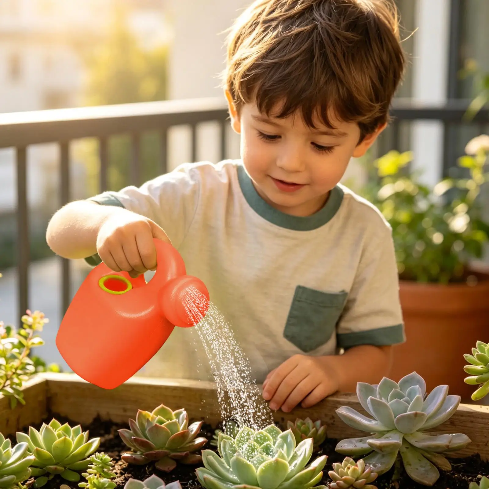 Kids Watering Can Portable Lightweight With Comfortable Handle Water Play Toy For Bath Beach Pool Courtyard Outdoor Toddler