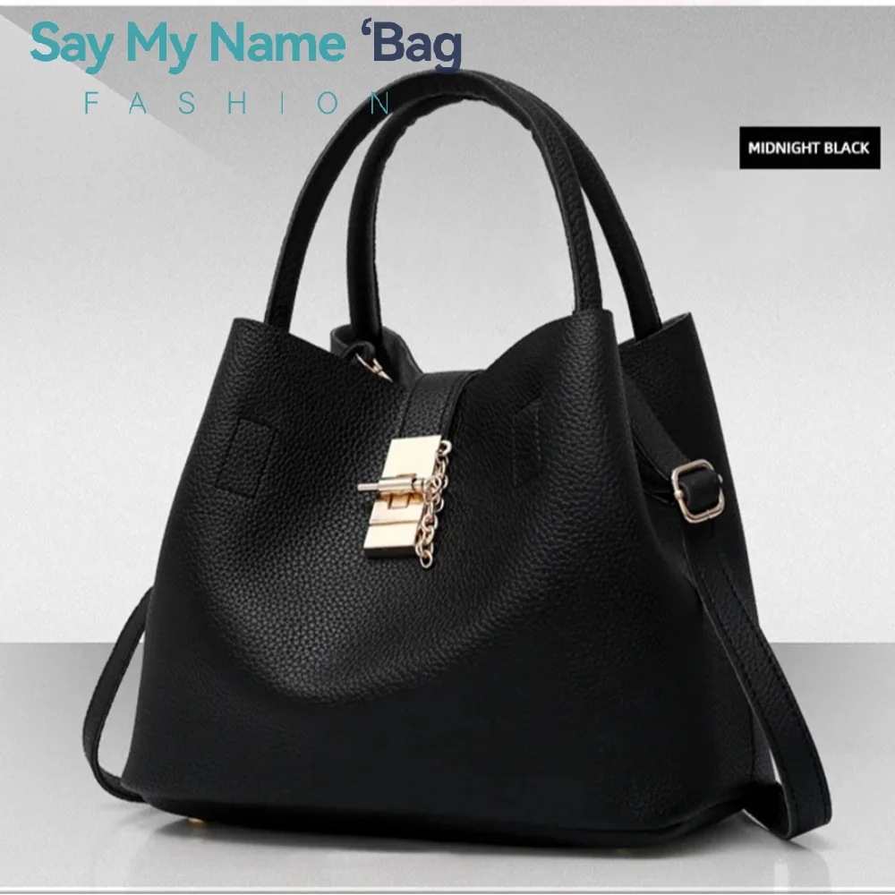 

Woman Shoulder Bag Large Capacity Handbag For Women Crossbody Bag Lychee Pattern Pu Portable Bucket Bag Ladies Messenger Bags