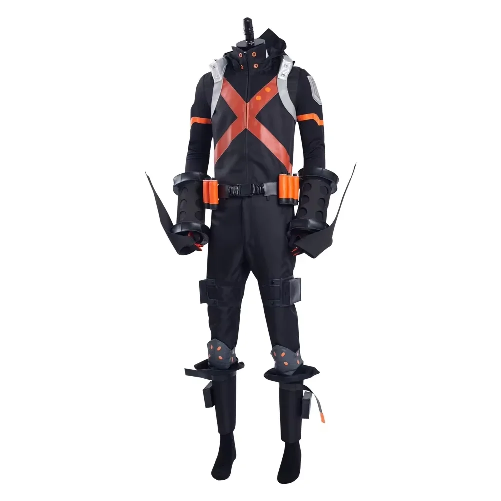 Disfraz de Katsuki Bakugou para Halloween, traje de combate de talla personalizada, con peluca y zapatos - view 3