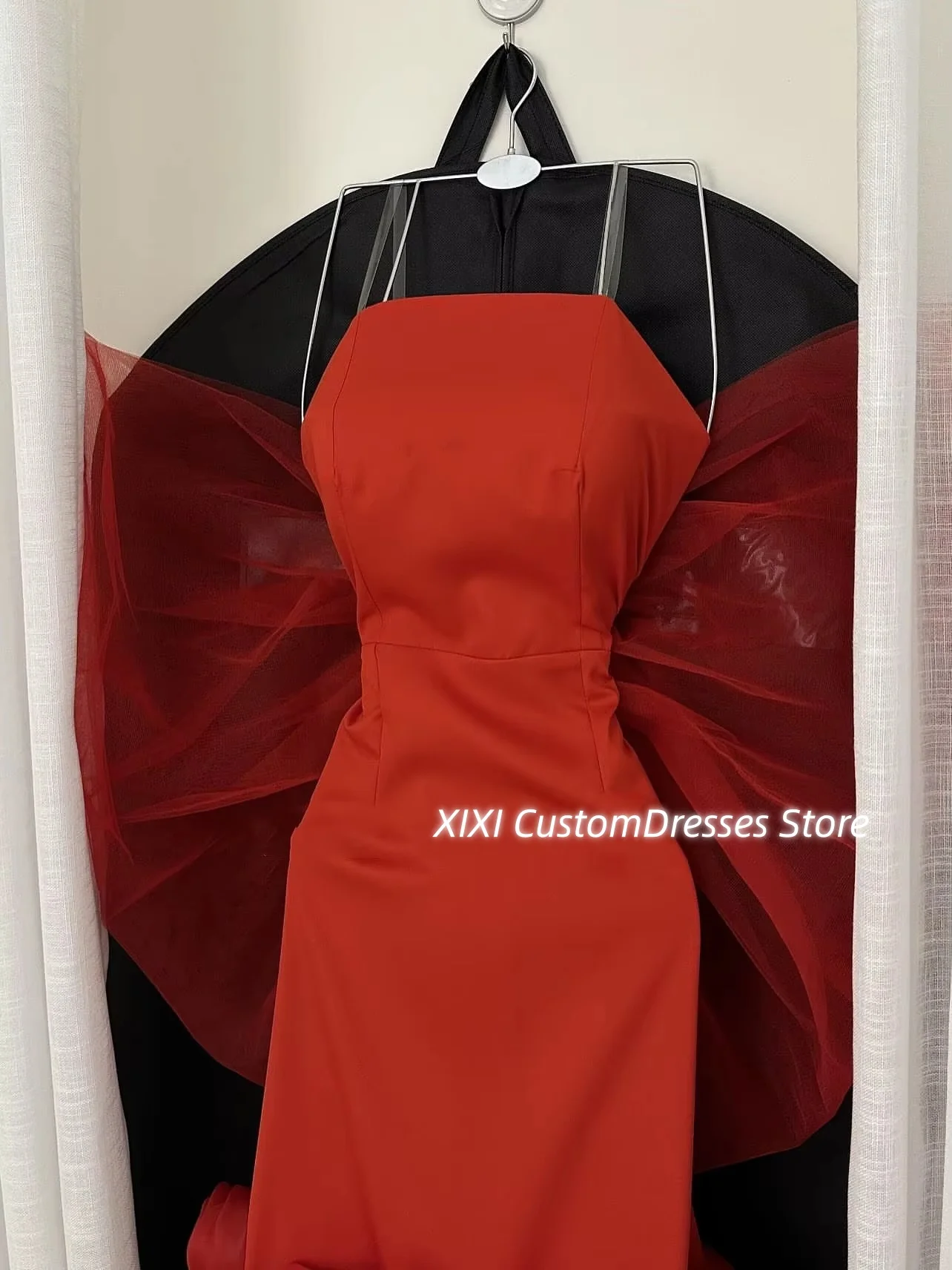 فسات kapaات Personalizza scollo quadrato colonna pavimento-lunghezza perline Abiti da sera da donna Cerniera senza maniche Occasioni formali