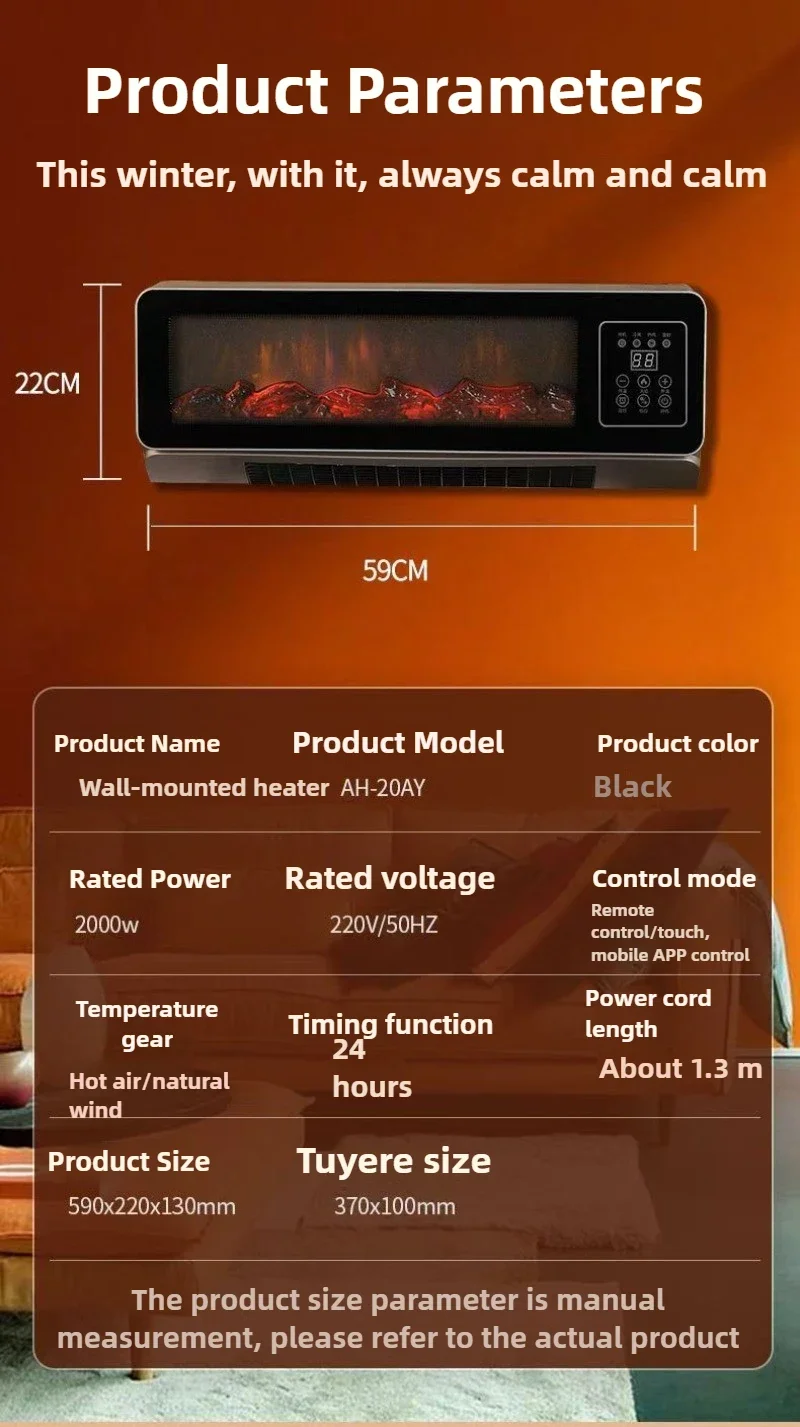 

Настенный кондиционер-обогреватель Good Flame, бытовой электрический графеновый обогреватель, настенный кондиционер для ванной комнаты