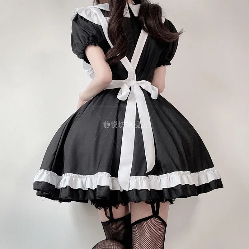 SN88 แม่บ้าน COSPLAY Lolita Cross Gothic Laurie ฮาโลวีนผู้ใหญ่เสื้อผ้าอะนิเมะเครื่องแต่งกายสาวนุ่มชุด Disfraz อะนิเมะ Vestid