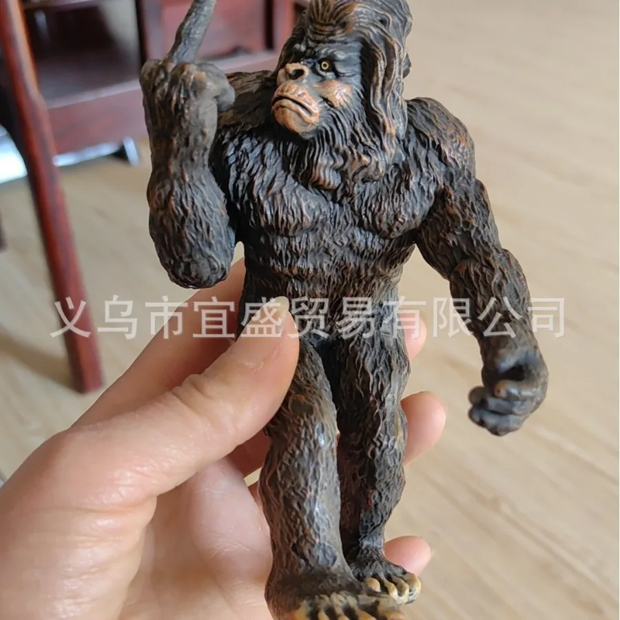 

Realistic Gorilla Figurine with Middle Finger Gesture-Offensive Hand Statue, Unique Home&Garden Decor, Lifelike Resin Sculpture