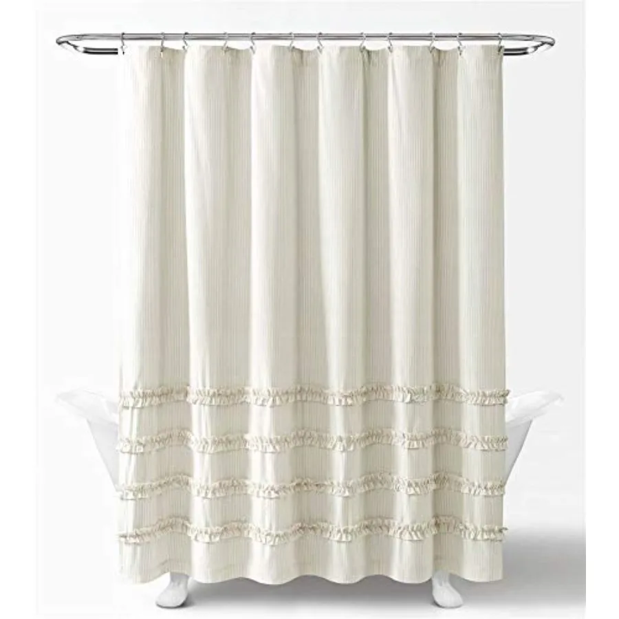 

Vintage Stripe Yarn Dyed Cotton Shower Curtain, 72" x 72